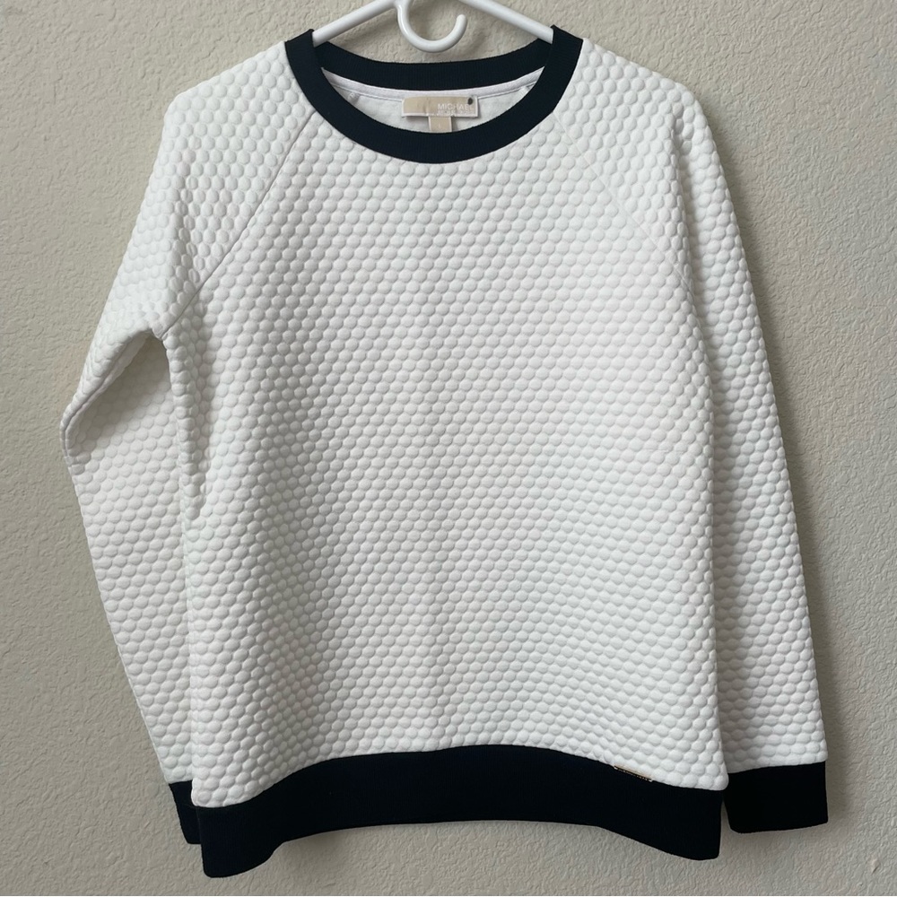 MICHAEL Michael Kors Sweater white bubble pattern long sleeve women’s sz small s